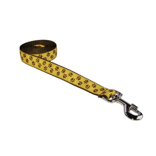 PUPPY PAW YELLOW S-L LEASH