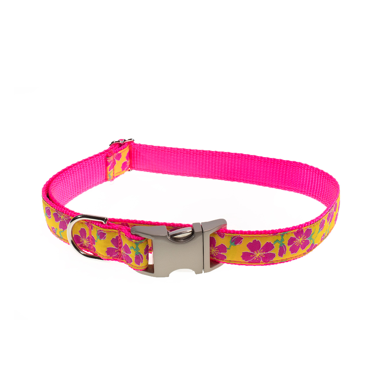 Custom Pink Flower Dog Collar – Loyal Collars